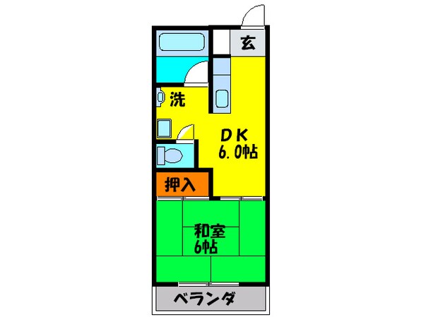 ハイツ１の物件間取画像